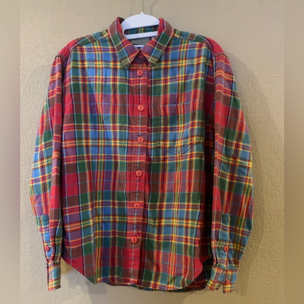 Liz Claiborne Plaid Flannel Shirt